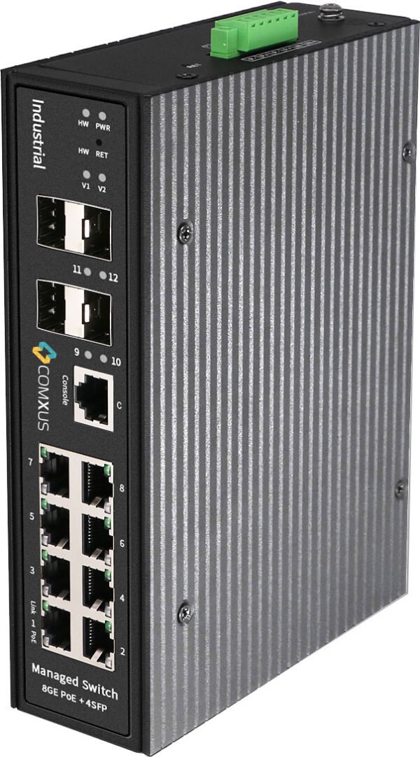 8 PORT L3 Industrial-grade PoE Switch With 4 10Giga SFP - Image 4