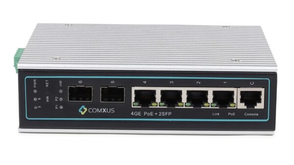 4 Port poe switch comxus front
