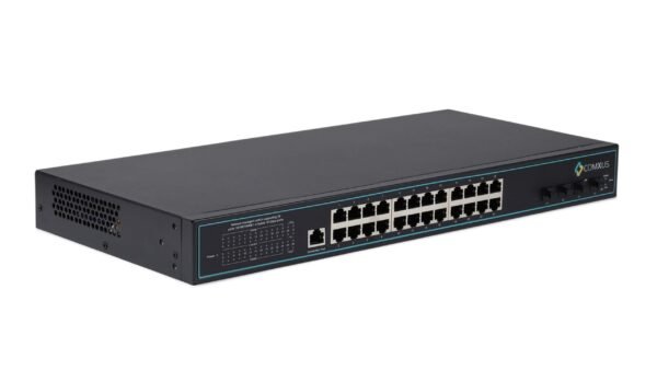 comxus 24 port switch with 4 sfp port side image