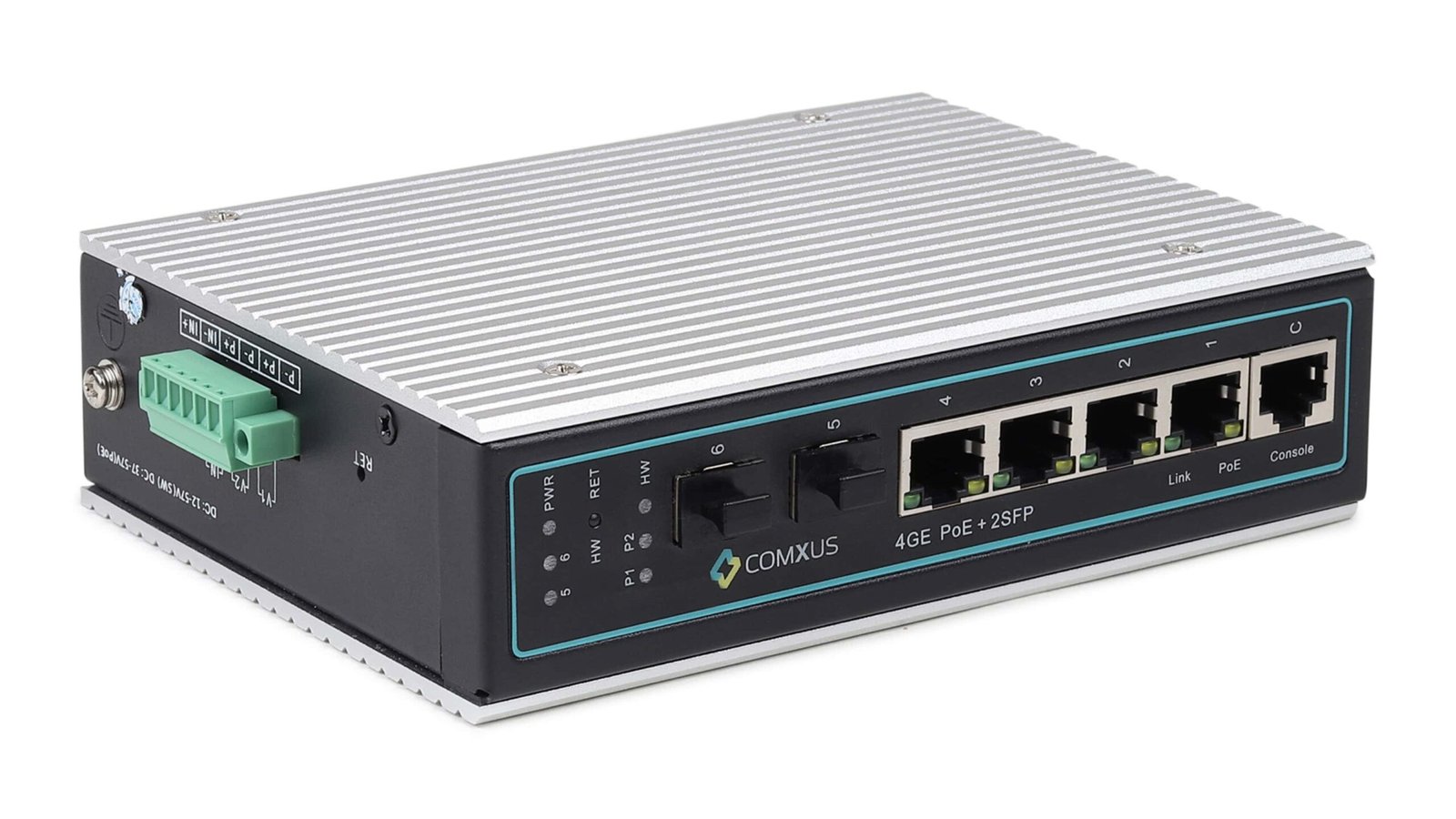 4 Port poe switch comxus side image