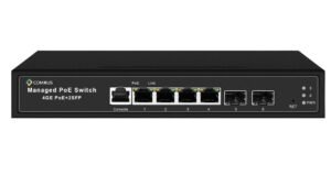 4 PORT NETWORK MANAGED POE SWITCH WITH 2 SFP Front Image