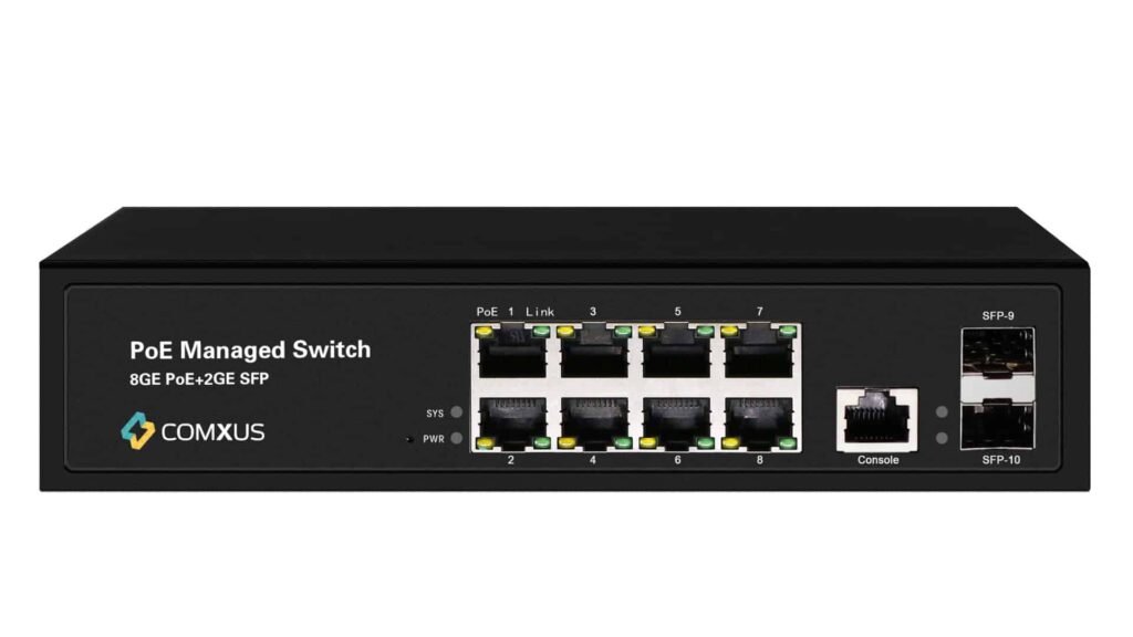 8 Port Managed PoE Network Switch with 2G Uplink SFP