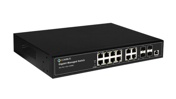 8 Port Poe Switch with 4 sfp side view