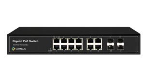 Comxus 8 port network poe switch with 4 combo ports