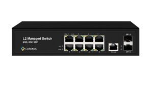 comxus 8 port network managed switch with 2 sfp port front image