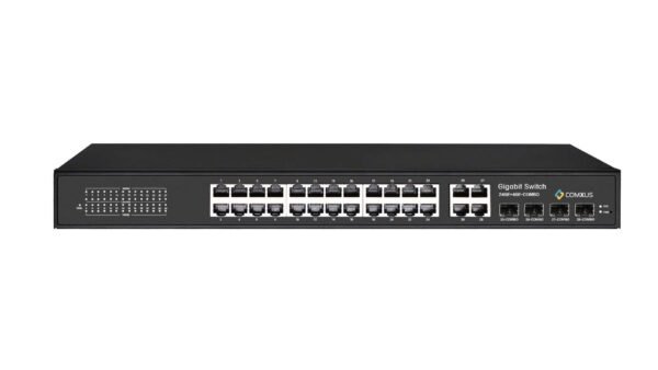 Comxus 24 port network switch with 4 sfp uplink port