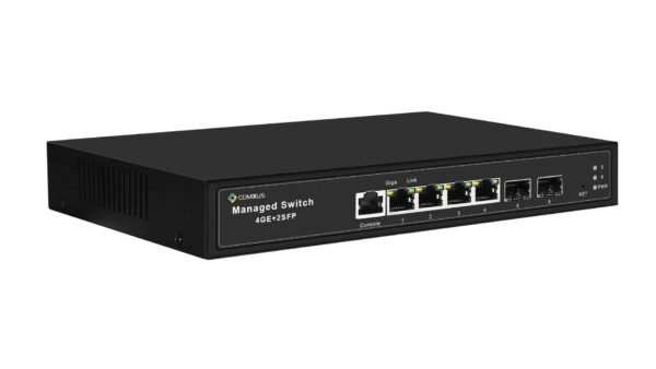 4 Port network managed Switch side