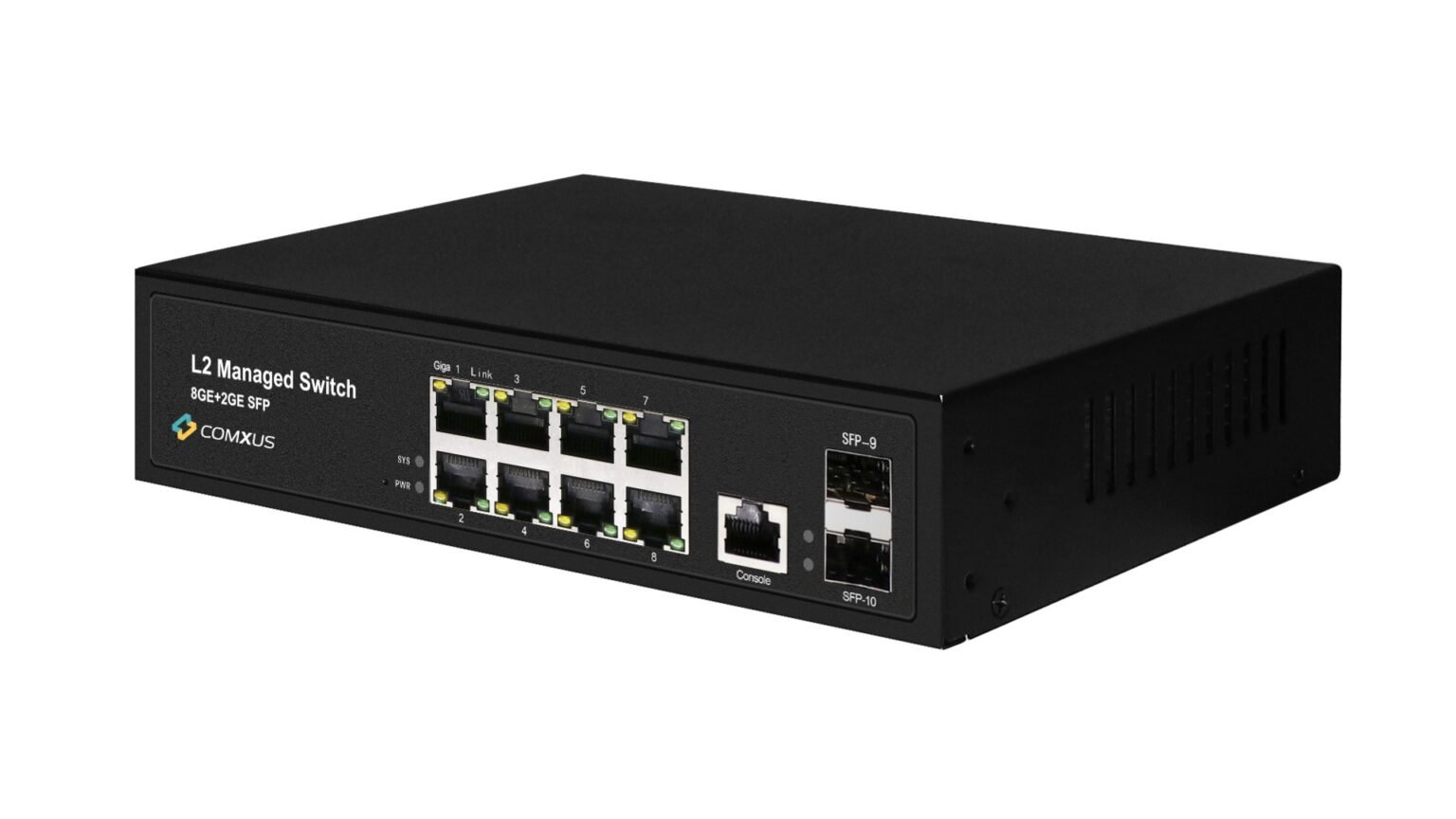 8 Port Network Managed Switch with 2G Uplink SFP | Comxus