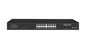 Comxus 16 port network switch with 2 sfp front