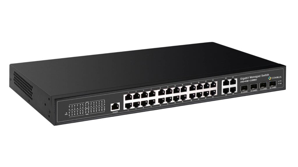 Comxus 24 Port L3 Managed Switch With 4 Giga 10G Uplink SFP