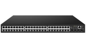 Comxus 48 port network poe switch with 4 10G uplink sfp front image