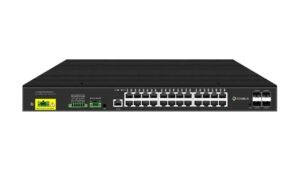 24 Port Layer 3 Managed Industrial Switch with 4 10G SFP Uplinks